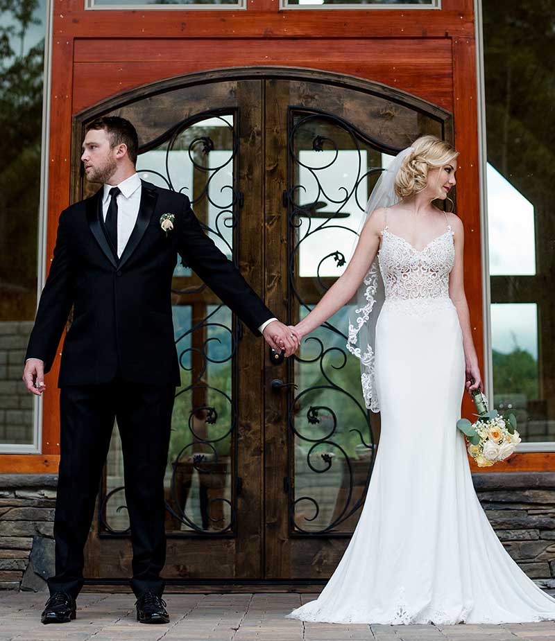 Woman and Man in wedding clothes